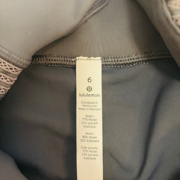 LULULEMON Power Lines Pant *28" Titanium / Dark Chrome SZ 6 - Picture 6 of 9